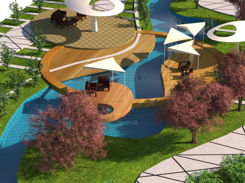 Parkside Serenity 3d scene 3D Model