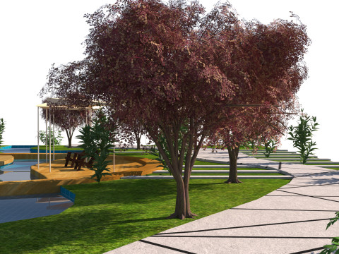 Parkside Serenity 3d scene 3D Model