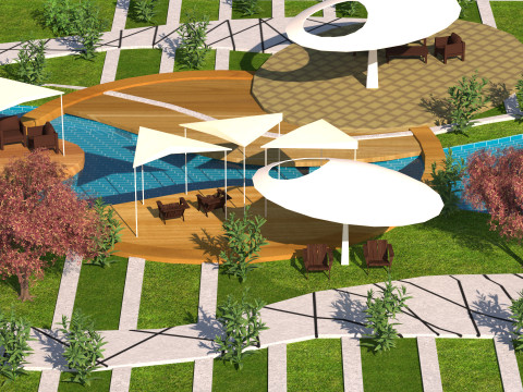 Parkside Serenity 3d scene 3D Model