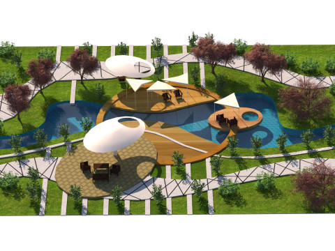 Parkside Serenity 3d scene 3D Model