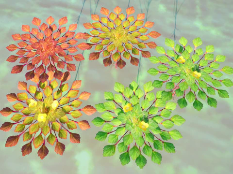 Tanaman Mosaik Model 3D