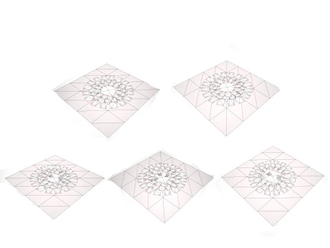 Planta mosaico Modelo 3D