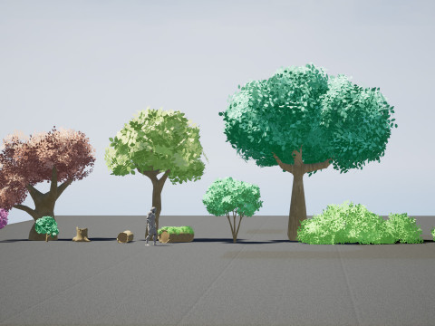 Stylized Trees and Foliage 3D मॉडल