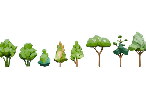 Deconstruction Stylized Tree Pack 3D मॉडल
