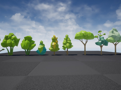 Deconstruction Stylized Tree Pack 3D मॉडल