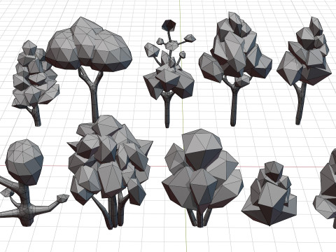 Deconstruction Stylized Tree Pack 3D मॉडल