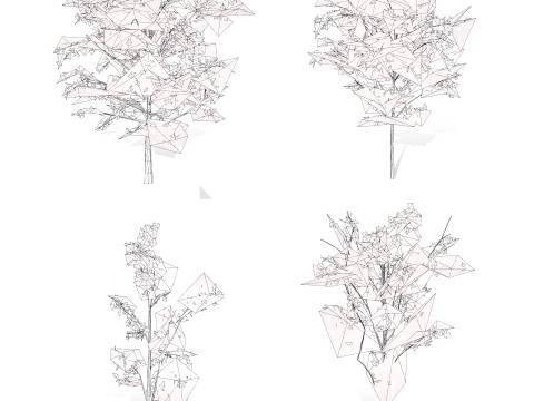 Lowpoly Katsura Tree 3D 모델