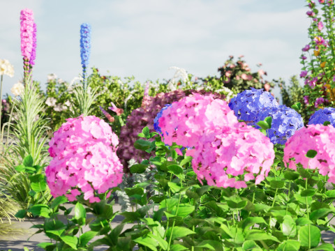 High-Poly Flowering Plants 3D Collection 01 Model 3D