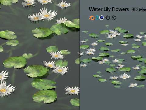 High-Poly Flowering Plants 3D Collection 01 3D Model