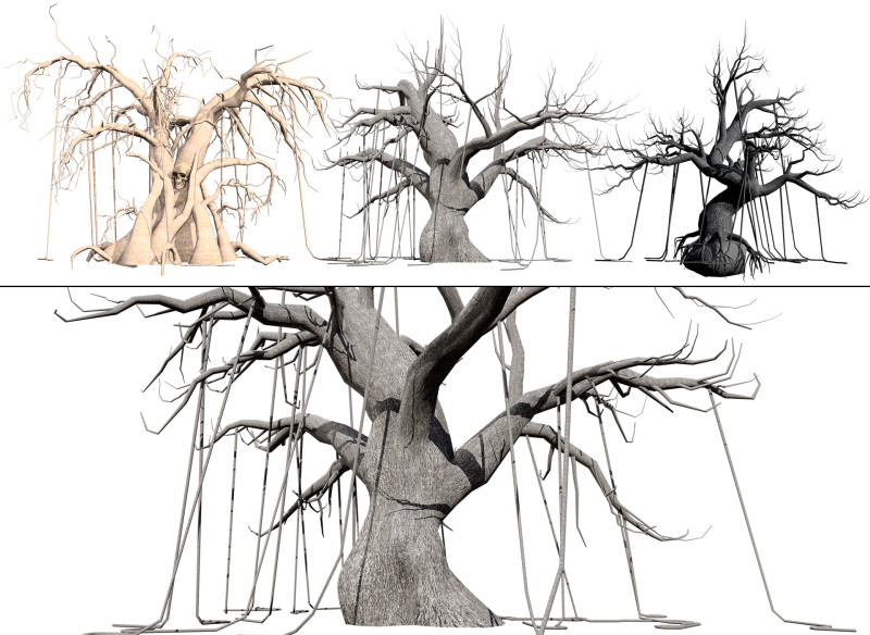 CreepyTrees 3D 模型 .c4d .max .obj .3ds .fbx .stl .blend