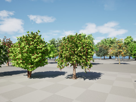 High realistic Fruit Trees 3D Collection 01 Modelo 3D