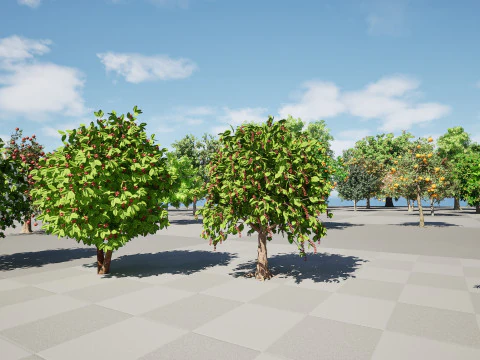 High realistic Fruit Trees 3D Collection 01 3D Model