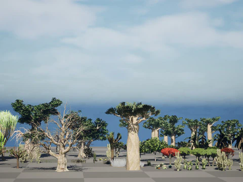 Desert Plants 3D Pack 3D Model