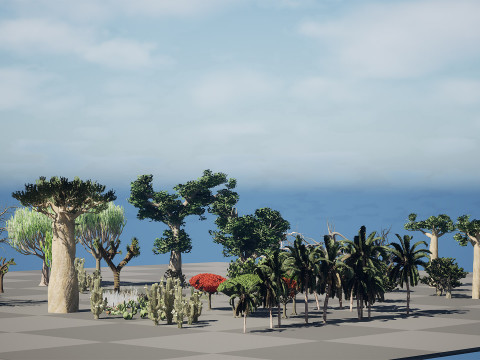 Desert Plants 3D Pack 3D Model