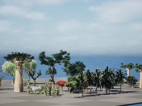 Desert Plants 3D Pack 3D Model