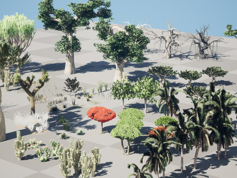 Desert Plants 3D Pack 3D Model