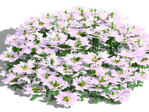 Autralian Purple Fanfare Flower 3D Модель