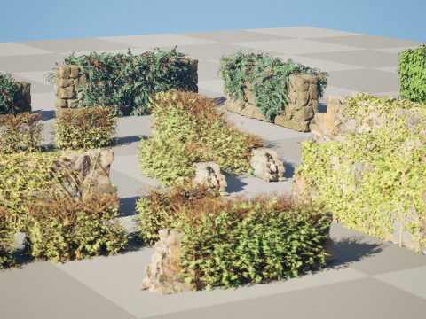 UK Hedgerow 3D Collection 3D 模型