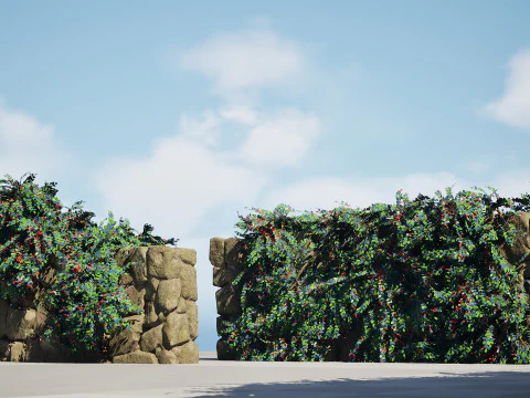UK Hedgerow 3D Collection 3D Model