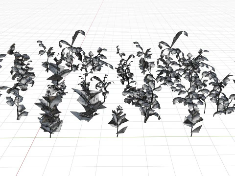 Game-Ready Foliage Trunks Collection 3D Model
