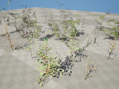Game-Ready Foliage Trunks Collection 3D Model