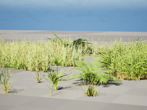 Ciuffi di prati realistici - Pacchetto di risorse 3D pronto per il gioco Modello 3D