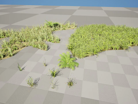 Ciuffi di prati realistici - Pacchetto di risorse 3D pronto per il gioco Modello 3D