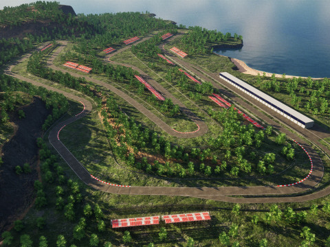 The Verdant Grand Prix - Unreal Engine Car Race Track Template 3D Model