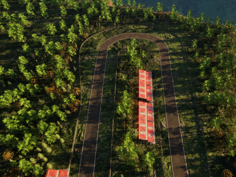 The Verdant Grand Prix - Unreal Engine Car Race Track Template 3D Модель