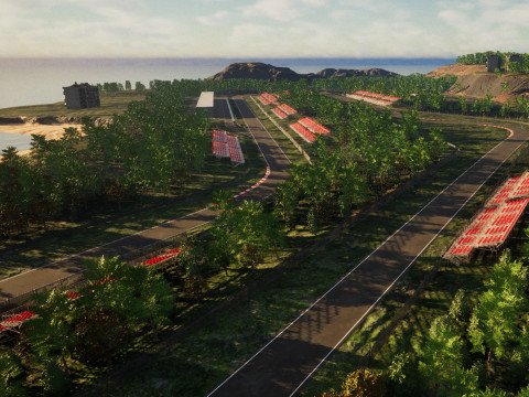 The Verdant Grand Prix - Unreal Engine Car Race Track Template 3D Модель