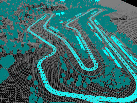 The Verdant Grand Prix - Unreal Engine Car Race Track Template 3D Модель