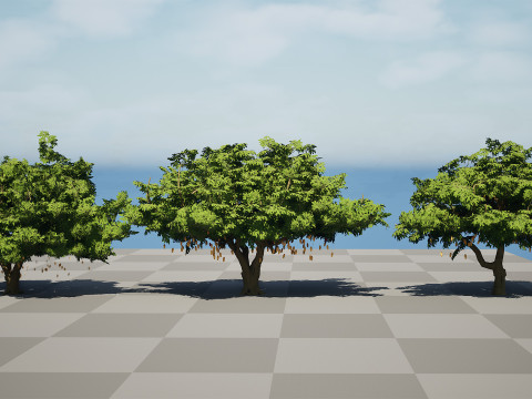 South African Sausage Trees Pack 3D 모델