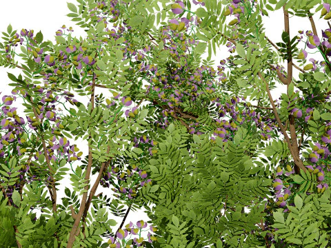 Vibrant Floral Tree Collection 3D Model