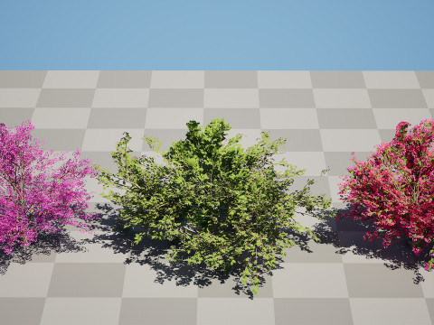 Vibrant Floral Tree Collection 3D Model