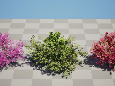 Vibrant Floral Tree Collection 3D Model