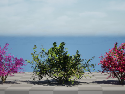 Vibrant Floral Tree Collection 3D Model
