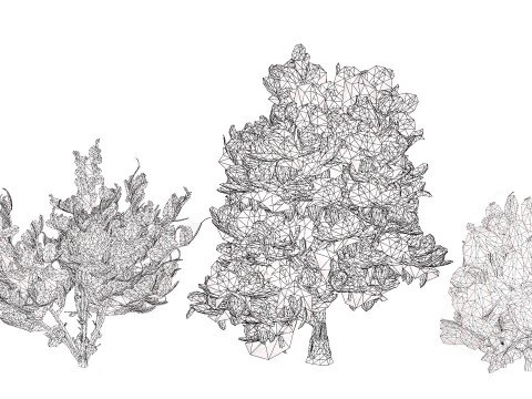 UK Hedgerow Blackthorn Pack 3D 모델