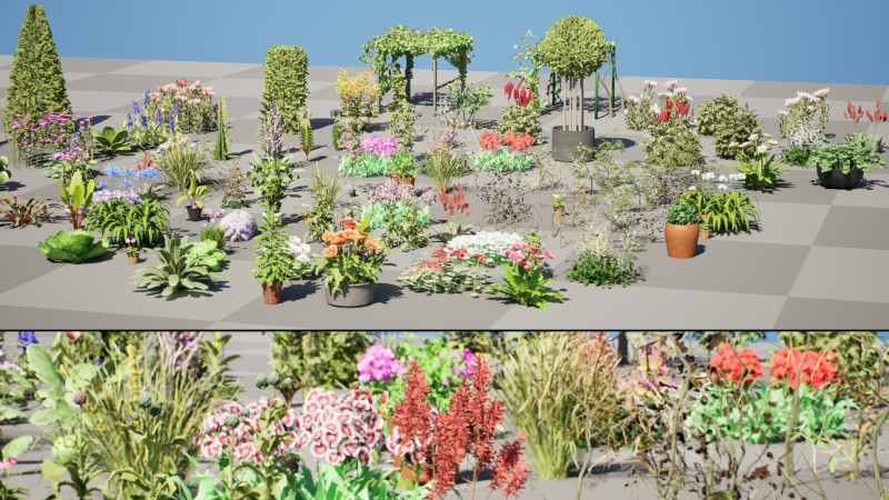 Optimized Foliage Collection 3D Model .c4d .max .obj .3ds .fbx .stl .blend