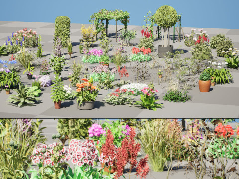 Optimized Foliage Collection 3D Model