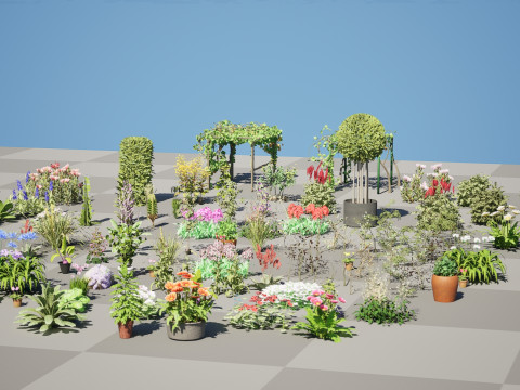 Optimized Foliage Collection 3D Model