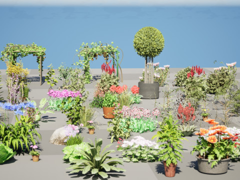 Optimized Foliage Collection 3D Model