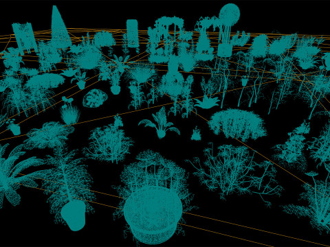 Optimized Foliage Collection 3D Model