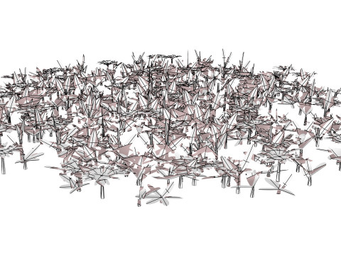 UK Purple Dewplant Pack 3D Model