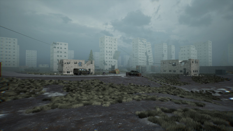 War-Torn City Battlefield Game Environment 3D Model .c4d .max .obj .3ds .fbx .stl .blend 