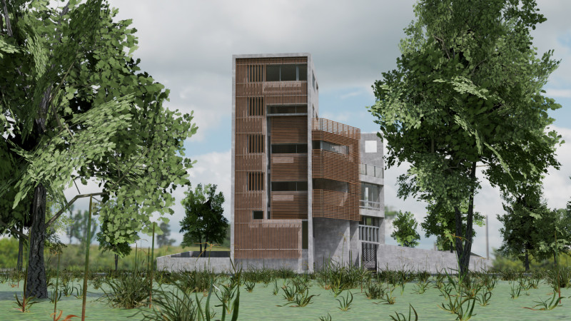 Contemporary House Preposition 3d Model 3D .c4d .max .obj .3ds .fbx .stl .blend 