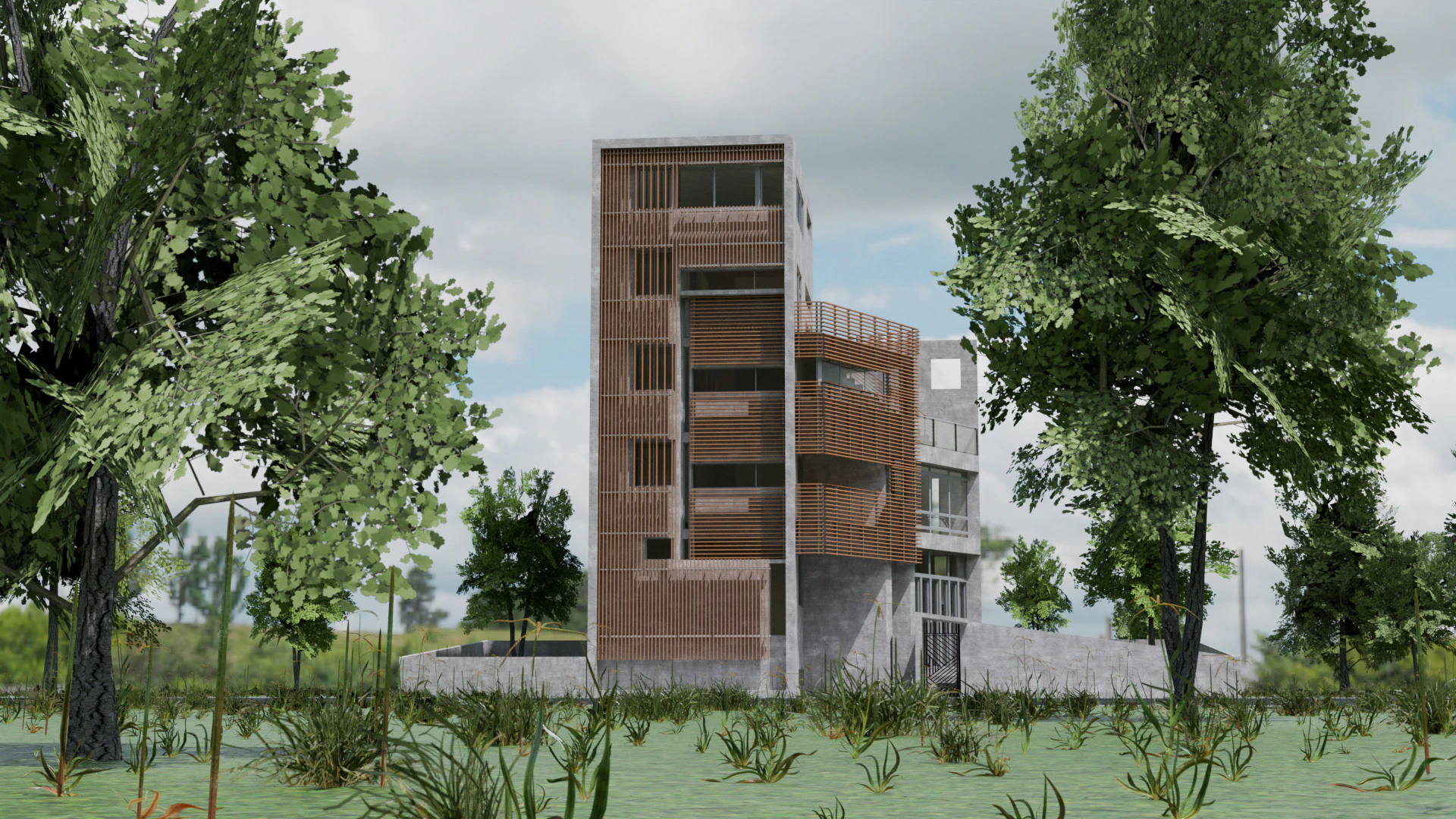 Preposizione della casa contemporanea 3d Modello 3D .c4d .max .obj .3ds .fbx .stl .blend 