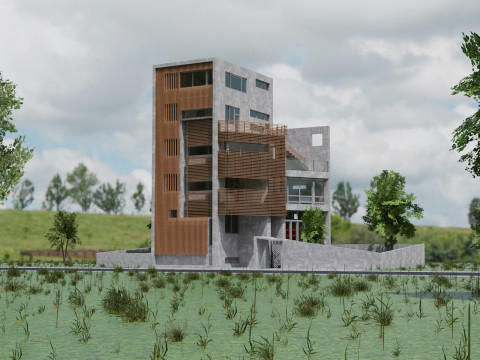 Contemporary House Preposition 3d Model 3D