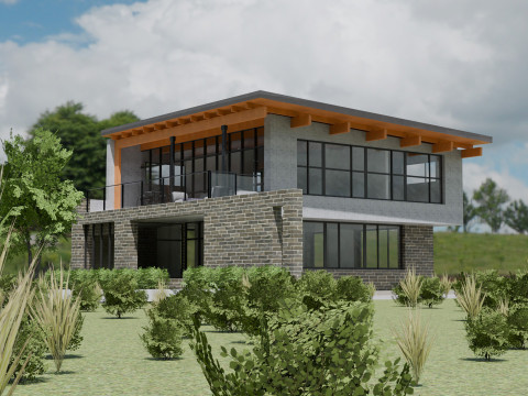 Two-Story Office Building 3D 模型
