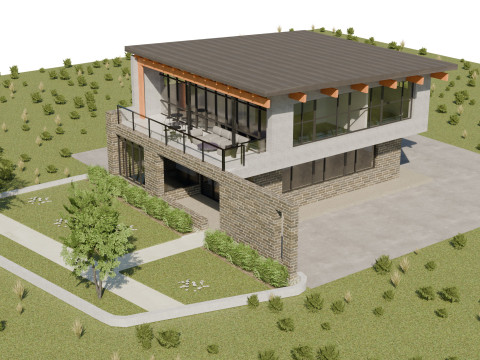 Two-Story Office Building Modelo 3D