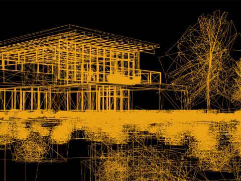 Immeuble de bureaux &agrave; deux &eacute;tages Modèle 3D